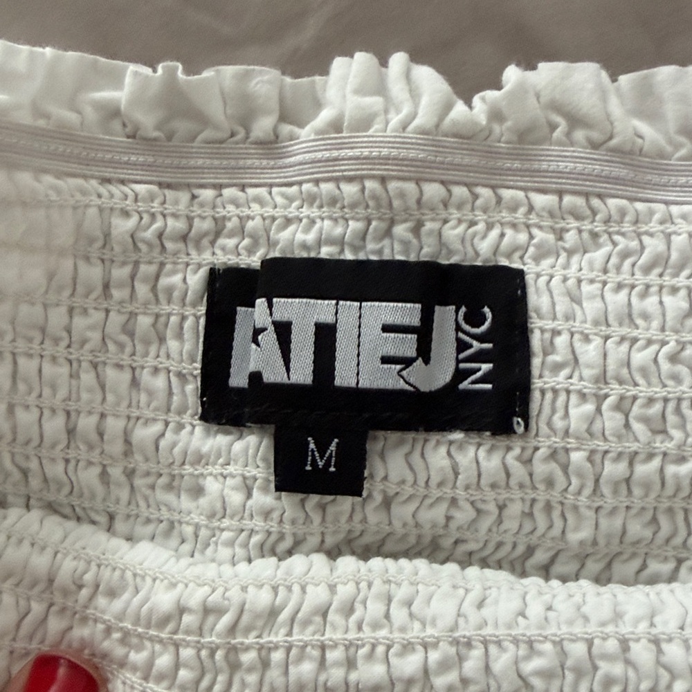 Katie J NYC Faye White Eyelet Ruffle Skirt Girls Medium - Picture 3 of 4
